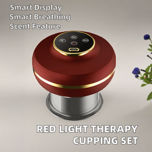 Masajeador Eléctrico de Ventosas con Terapia de Luz Roja Certificado por la CE, Masajeador Corporal Completo con Raspado Aromático para Resolver la Humedad, Inteligente - Product Image 2