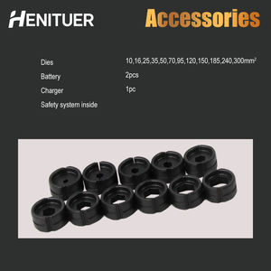 Pince à sertir hydraulique électrique portable HENITUER EZ-300 rouge, outils de sertissage hydraulique de haute qualité avec garantie de 12 mois - Product Image 3