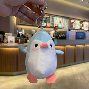 Bán buôn thiết kế mới dễ thương sang trọng chim cánh cụt Keychain Kawaii chim cánh cụt sang trọng Đồ chơi động vật Keychain túi quyến rũ Mặt dây chuyền móc chìa khóa mềm - Product Image 5
