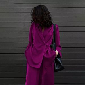 ชุดสูทผู้หญิงสองชิ้นแฟชั่นฤดูใบไม้ร่วง ชุดทำงานสุภาพ - Product Image 4