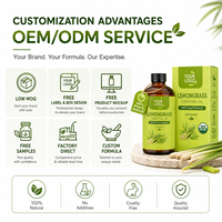 Minyak Esensial Serai Organik OEM untuk Pengharum Ruangan, Pijat, Minyak Esensial Murni Kelas Atas untuk Diffuser
