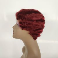 Magic love — perruque coupe courte naturelle, cheveux humains, coupe Pixie, faites à la Machine, pour femmes noires