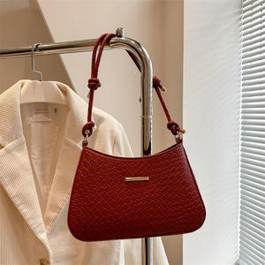 2025 Dames Nieuwe Geweven PU Lederen Tassen Enkel Schoudertas Mode Lederen Klep Dames Handtassen - Product Image 4