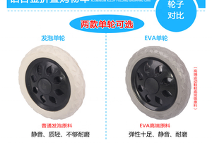 Base de aluminio y acero para ruedas de PU, carrito plegable con cesta para la compra y la colada - Product Image 3