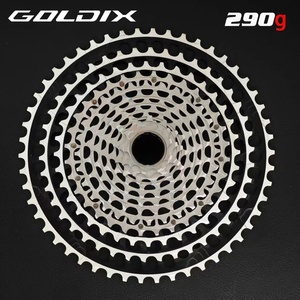 Cassette GOLDIX de 12 <span class=keywords><strong>Velocidades</strong></span> Ultraligero para Bicicleta de Montaña HG XD 12S <span class=keywords><strong>11</strong></span>-51T <span class=keywords><strong>11</strong></span>-46T 12V K7 CNC, Piñón de Acero y Aleación - Product Image 1
