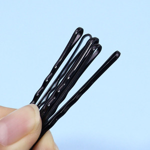 Pasadores <span class=keywords><strong>de</strong></span> Pelo Metálicos Negros Básicos con Logotipo Personalizado, Accesorios para el Cabello, Pasadores <span class=keywords><strong>de</strong></span> Pelo para Mujer - Product Image 4