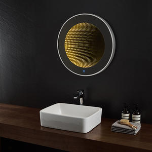 Miroir Led rond Intelligent lumineux 3d <span class=keywords><strong>Abyss</strong></span> miroir infini Led maquillage miroir 2021 - Product Image 5