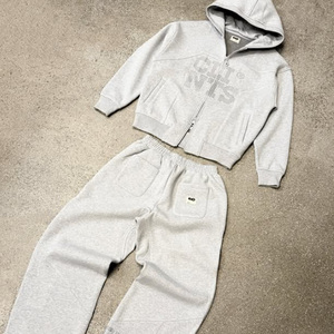 Sweat à capuche en coton peigné 100% épais bleu foncé, effet délavé soleil et vieilli, ultra confortable, pour tenues assorties streetwear d'extérieur - Product Image 5