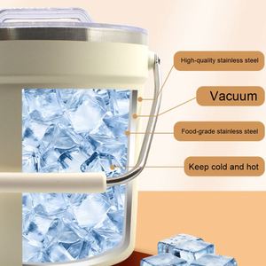 Custom logo 2L 4L 8L Cocktail Champagne Wine <b>Beer</b> Hosting Stainless Steel for Large Parties Vacuum Insulated Ice Bucket with Lid - Product Image 5