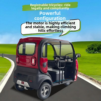 Triciclo Eléctrico Pequeño Semicerrado para Personas Mayores, para Desplazamientos y Recoger Niños, Apto para Todas las Estaciones