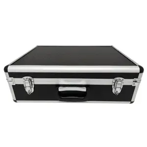 Large Black Flight Hard Case Tool Box Carry Foam Storage DJ Camera Box UK