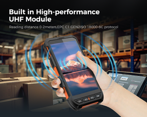 스마트 안드로이드 11 NFC UHF <span class=keywords><strong>RFID</strong></span> 리더 데이터 수집기 (865-868MHz/920-925MHz, 4GB RAM, WiFi, 소 귀표 읽기용) - Product Image 2