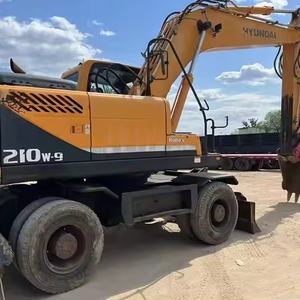 Equipo de maquinaria de construcción HYUNDAI 210W-7 210W-9 Excavadora de ruedas 21 toneladas Motor de engranaje de motor coreano original de segunda mano - Product Image 1