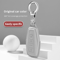 Housse/Sac de Clé de Voiture de Luxe, Cuir Durable, Ne Bloque Pas le Signal, Compatible avec Geely Boyue L, Xingrui, Xingyue L, Boyue