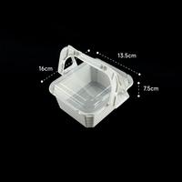 Boîte d'emballage en gros pour bonbons et snacks avec poignées, fenêtre transparente, design facile à transporter, idéale pour boulangeries et cadeaux de fête