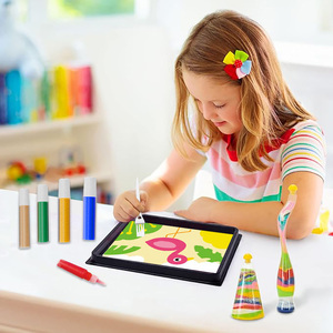 2024 Tùy Chỉnh Nghệ Thuật Đồ Chơi Mới Tự Làm Màu Sơn Cát Nghệ Thuật Bộ <span class=keywords><strong>Kit</strong></span> Cho Trẻ Em Với 12 Tấm Sơn Thẻ Thiết Lập - Product Image 6