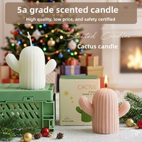 Kaktusförmige Duftkerze Handgemachte Sojawachs-Aromatherapie Einzigartige Grünpflanzen-Heimdekoration Geburtstags- und Feiertagsgeschenk