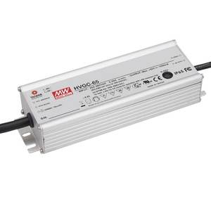 Controlador LED Mean Well HVGC-65 de 65W 500mA, Corriente Constante, Canal Único, Impermeable, Convertidor de CA a CC, Hecho en Taiwán - Product Image 1