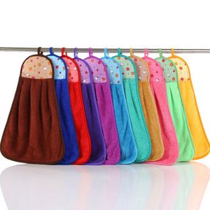 Serviette de toilette en velours brodé, absorbante, sans peluches, douce, à suspendre, épaisse - Product Image 3