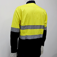 Camisa reflectante de trabajo de seguridad de alta visibilidad para trabajadores de construcción industrial, mecánico de carbón, minería de tráfico de carretera de algodón con logotipo personalizado