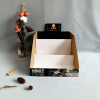 Boîte d'emballage en carton ondulé en gros, présentoir de supermarché pour les collations, carton pliable en papier, chaussettes, éponge, laminage mat