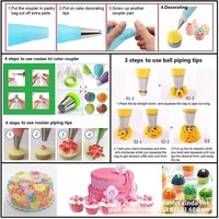 357-teiliges Multi-Material Tortendrehteller-Set mit Edelstahl- und Silikon-Backwerkzeugen für Tortendekoration und Zuckerguss Großhandel