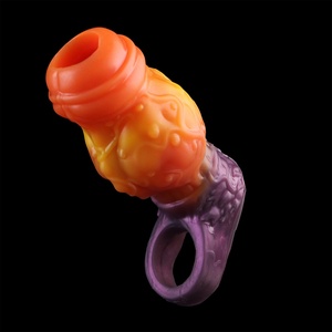 Fantasy Initiate Knot Penis Sleeve Set Male Cock Enlarger Reusable Silicone Dog Knot <b>Dildo</b> Sheath Sex Toys for Adult Ejaculation - Product Image 3