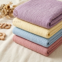 Couverture Bébé Double Couche en Crêpe de Coton Doux Teint Uni Jura&Vichy BL26-1, Apaisante pour Nouveau-né, Vente en Gros Directe Usine