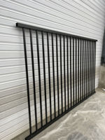 Cerca antioxidante de acero negro de fácil instalación, valla de hierro para exteriores para valla de acero residencial galvanizada