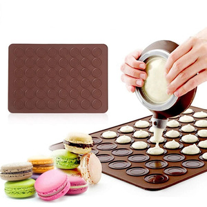 Tapete de Silicona para Macarons, Fabricación OEM y ODM, Capacidad para 48 Unidades, Lámina de Silicona para Hornear Galletas, Repostería, Tapete de Silicona para Macarons DIY - Product Image 1