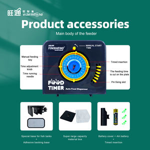 Kapalı ve açık akvaryumlar ve dairesel akvaryum aksesuarları için zamanlama kutusu ile T-8800 lüks plastik otomatik balık besleyici - Product Image 6