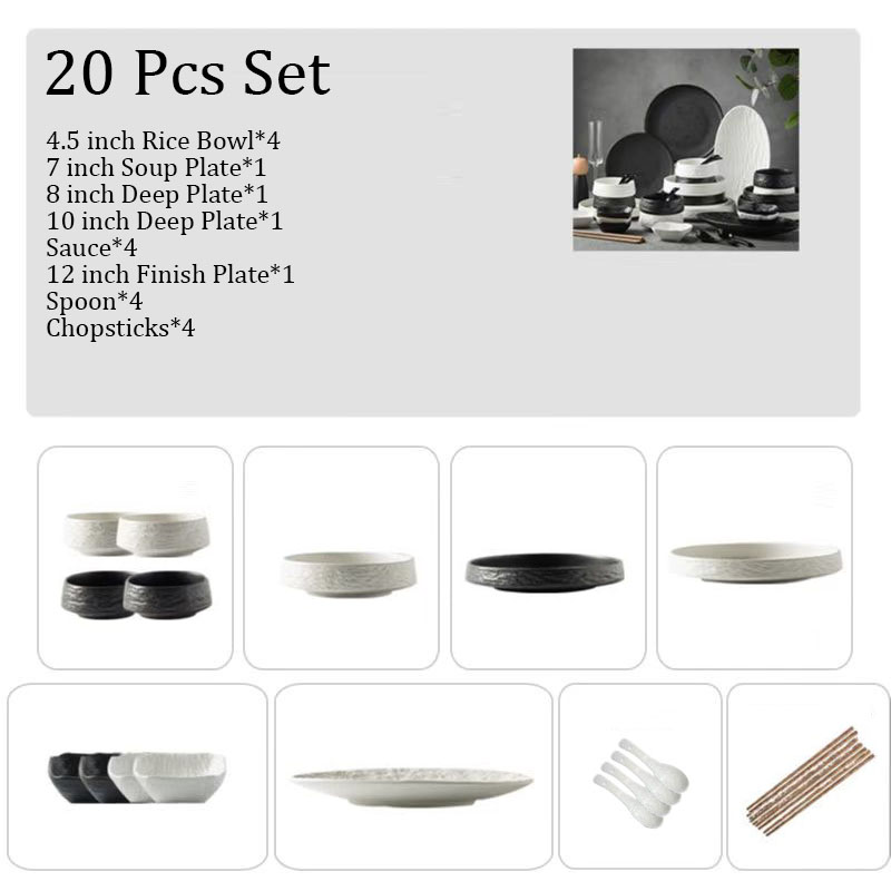 สีขาว-ชุด 20 ชิ้น