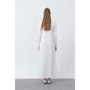 Vestido Largo de Gasa para Mujer Eileen Fisher, Cuello Redondo, Corte Holgado, Cintura Natural, Uso Diario, Transpirable, Informal - Product Image 6