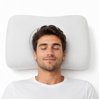 Bantal Leher Memory Foam Penyangga Leher, Slow Rebound Cloud Soft Ergonomic Pillow untuk Tidur Nyenyak, Sarung Dapat Dilepas dan Dicuci