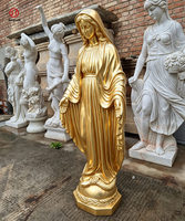 Sculpture de la Vierge Marie en bronze coulé, taille réelle, statue religieuse, finition antique, pour église, jardin, cimetière, décoration extérieure