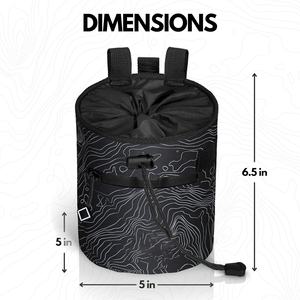 High Quality 2 Zippered Pockets Brush Holder Special Purpose Rock Climbing Bouldering <strong>Chalk</strong> <strong>Bag</strong> With Drawstring Closure - Product Image 5