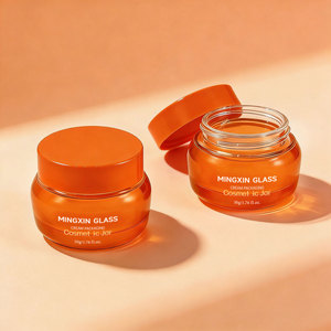 50g Produsen Grosir Kemasan Stoples Kosmetik Kustom Mewah Stoples Kaca Kosmetik Mulut Lebar Kosong dengan Tutup - Product Image 3