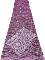 Tissu en dentelle dorée en gros, garniture en maille brodée pour la décoration de robes de mariée