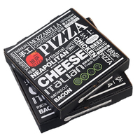 Boîtes à pizza personnalisées en papier kraft imperméable - Emballage à emporter auto-assemblable pour sushis, aliments pour bébés, chips et snacks
