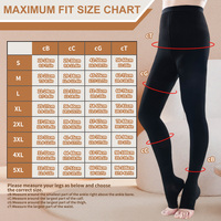 Collants de compression médicale pour femmes, opaques, à taille haute, jusqu'aux cuisses, à compression graduée 20-30 mmHg, qualité hospitalière, pour usage hospitalier