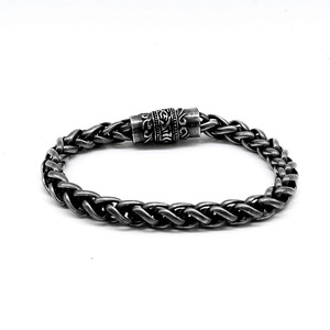 Yunnique – Bracelet en argent tibétain unisexe, fermoir magnétique, motif floral, bijoux - Product Image 4