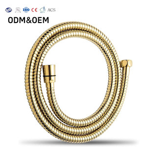 Tuyau de douche flexible universel en acier inoxydable moderne pour salle de bain avec raccords en laiton - Product Image 1