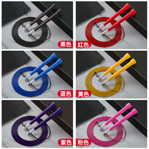 Corde à sauter rapide en fil métallique, longueur réglable, pour enfants, équipement de sport et d'entraînement, noir - Product Image 2