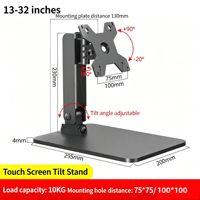 Nuevo Soporte para Monitor, Base Estable de Poste Simple, para Monitores de Oficina de 13-32 Pulgadas, Inclinación, Giro y Rotación Ajustables, Aleación de Acero, VESA 75/100mm