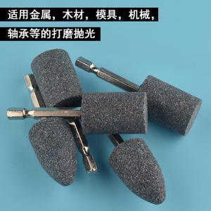 Mini-meuleuse d'angle DIY, tête de meulage à tige hexagonale, en alumine marron fusionnée, forme conique, pour le polissage et la finition des métaux - Product Image 3