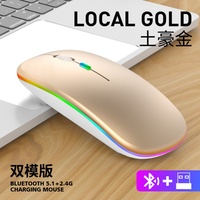 Souris filaire ultra-mince 2,4G+BT, rétroéclairée, rechargeable, optique LED 4D 1600 DPI réglable, double mode, ergonomique pour le gaming – Meilleure vente
