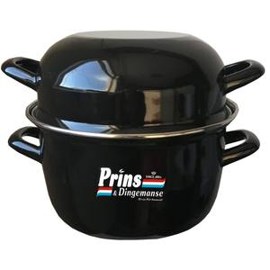 18cm European Enamel Seafood &amp; <strong>Mussel</strong> Soup <strong>Pot</strong> with Glass Lid Induction Compatible Single Bottom for Gas Stoves - Product Image 5
