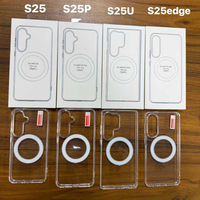 Coque magnétique pour Samsung Galaxy S25 S24 S23 Ultra Plus FE A56 A36 5G Crystal Clear Protective avec aimant Transparent Cover