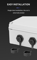 LSHITECH M20 IP67 Prise femelle micro USB à montage sur panneau pour l'automatisation industrielle OEM Échantillon rapide