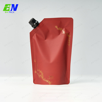 Emballage liquide en pochette à bec verseur de 500 ml, écologique, avec logo estampé à chaud, finition mate, pour shampoing et lessive ménagers